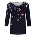 thumbnail image 4 of St Patricks Day Shirt Women 3/4 Sleeve Top Round Neck Funny Shamrock Graphic Tees Loose Fit Tunic Fashion Irish Tops, 4 of 5