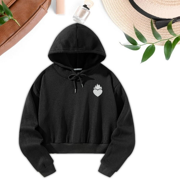 Hoodie negra mujer cheap