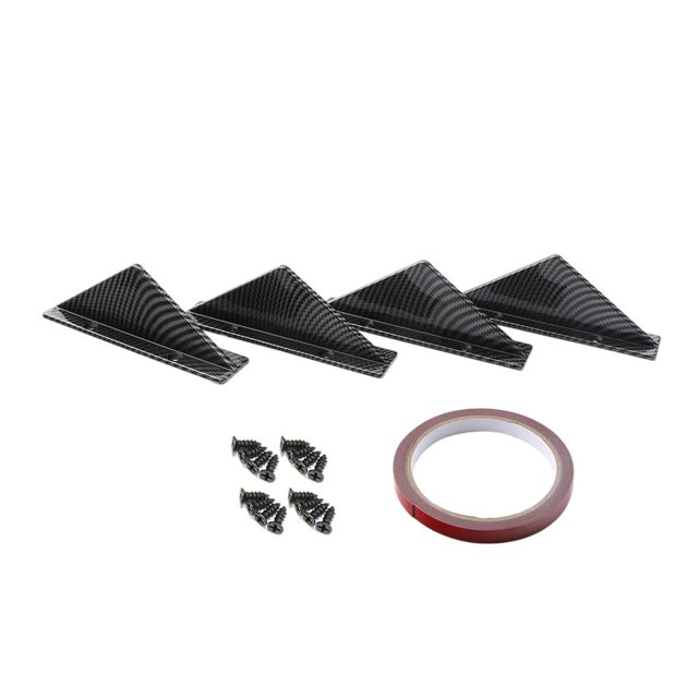 Divisor del difr del parachoques trasero del parachoques trasero del coche Fibra de carbono sin doblar Baoblaze Divisor de labios de spoiler