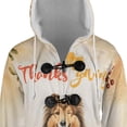 thumbnail image 4 of Happy Thanksgiving Shetland Sheepdog with Turkey Pumpkins Autumn Vibes All Over Print 3D Hooded Duffle Toggle Coat Sheltie Dog Lover Gifts - 12018, 4 of 6