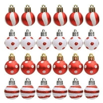 Wzzjkit Christmas Tree Decorations, 24PCS Red and White Shatterproof Christmas Ball Ornaments Set, Hanging Ornament for Xmas Holiday Party Decor, Christmas Balls