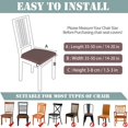 thumbnail image 5 of Velvet Stretch Dining Chair Seat Covers for Dining Room Upholstered Chair Seat Cushion Covers Removable Velvet Fabric Washable Chair Protector Slipcovers Set of 4, Grey, 5 of 5