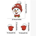 thumbnail image 3 of 1 Piece Christmas Fence Peeker Decoration, Snowman Peeking Outdoor Christmas Garden Expression Decoration Sticker for Holiday Decor 1 Set Red, 3 of 9