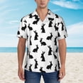 thumbnail image 4 of Haiem Black Rabbit Printed Hawaiian Shirt for Men - Men’s Casual Beach Summer Shirts - Stretch Fabric with Modern Fit-Medium, 4 of 9