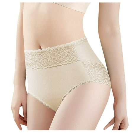 BYHONG Women s Briefs Lace Trim Plus Size Panties Womens Panties A L