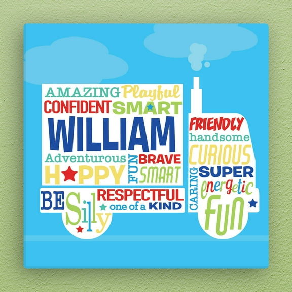 Personalized 12x12 Truck Canvas