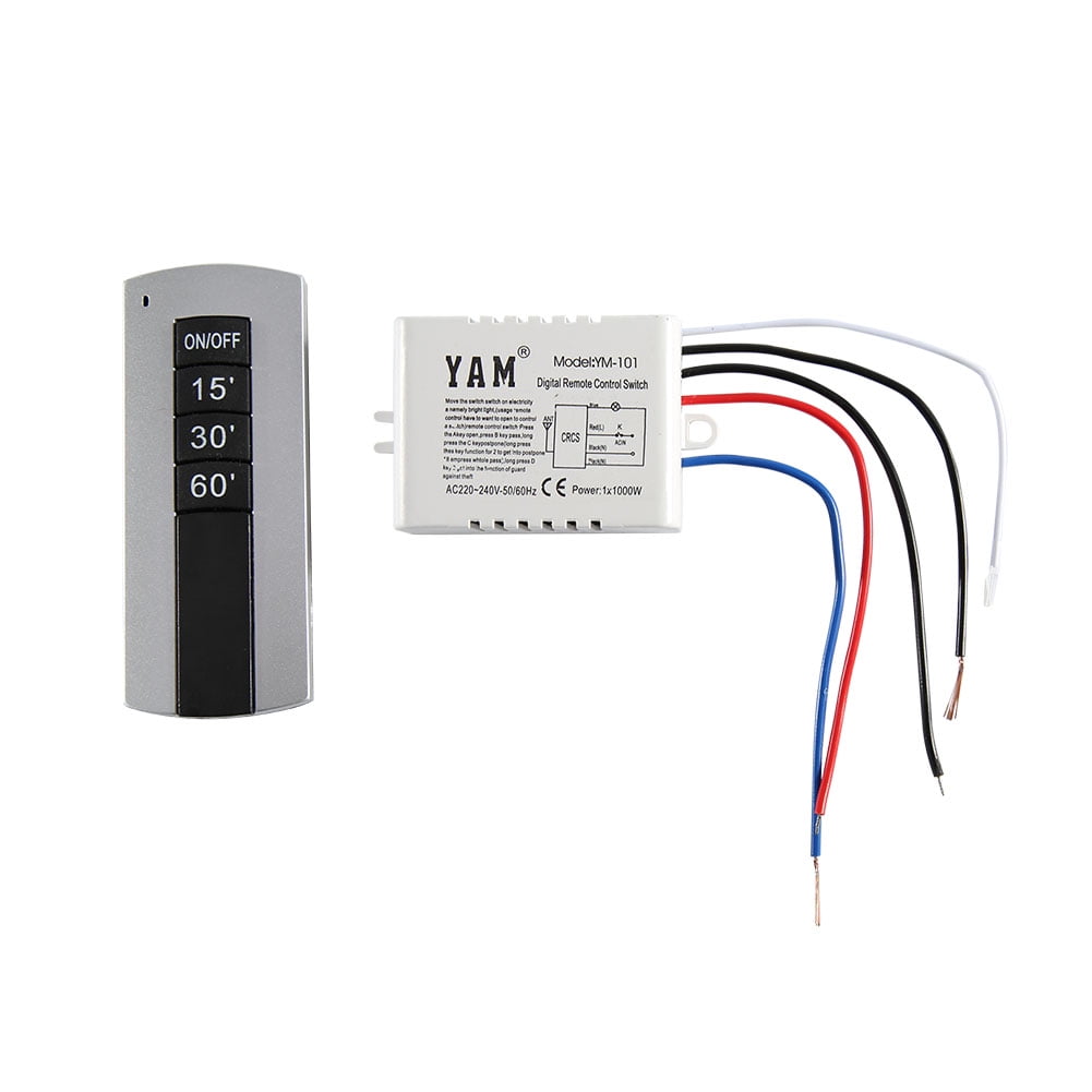 Details about   Four Ways ON/OFF 110-220V Wireless Receiver Lamp Light RF Remote Control Switch 