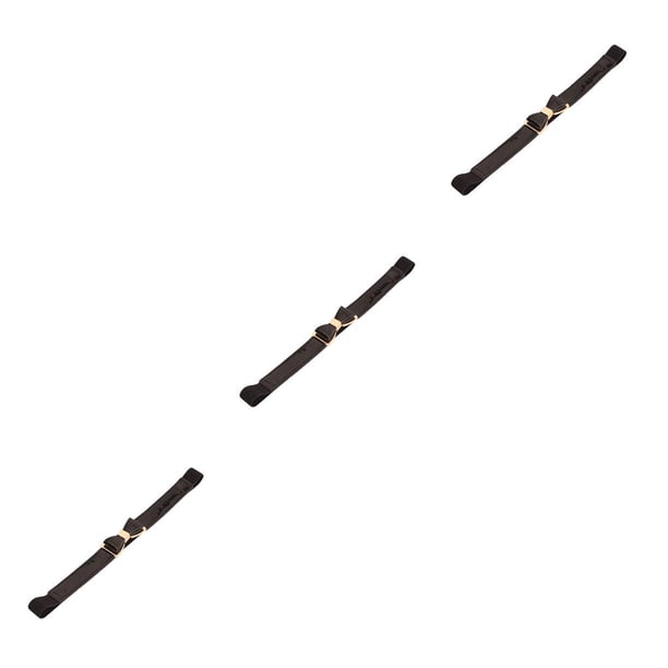 Banda de cintura Estilo simple Cinturones de correa de nudo de lazo para vestidos Chicas adolescentes Negro Qarigey