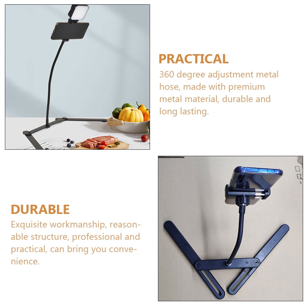 Jiandong phone tripod stand Tripod Camera Tripod Stands Holder Gooseneck Stand Metal Holder Overhead Accessories Video Flexible Cell Tripods(18.9X16.14X9.13Inch)