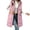 Pink, variant on Long Puffer Vest for Women Longline Hooded Padded Vest Snap Zip Up Quilted Sleeveless Jacket Winter Coats for Women with Pockets for Fall Winter Outdoor Casual Daily Wear