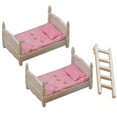 thumbnail image 3 of 1 juego de mini literas modelas de la casa de muñecas decoración de la cama de la cama miniatura adorno para la casa de muñecas, 3 of 7