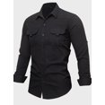 thumbnail image 2 of Men's Cotton Long Sleeve Work Shirt Casual Outdoor Cargo Shirt, 2 of 5