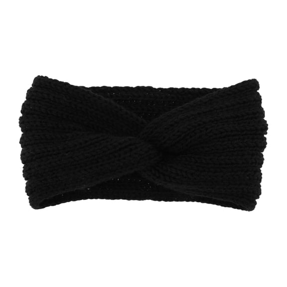 Unique Bargains 1 Pc Fashion Headband Ribbed Pattern Black