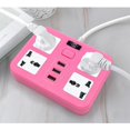 thumbnail image 3 of Enchufe de regleta con 4 salidas 3 puertos USB Cable de 1,8 metros, material ignífugo y de puerta de seguridad CUTICAT Adaptador de estante de pared de enchufe, 3 of 8