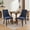 Blue, variant on Noble House Vale Modern Upholstered Velvet Dining Chairs, Solid Wood Legs, Black, Set of 2