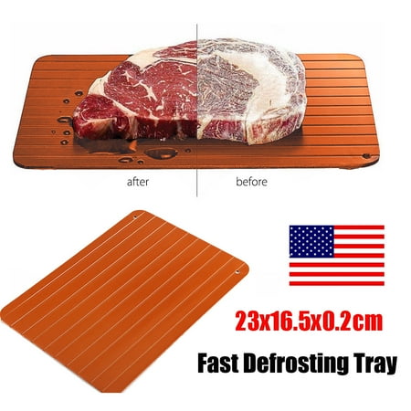 Brown Fast Food Tray - Defrosting Tray Aluminium Meat Thaw Thawing Miracle Frozen Food Defrost Fast US