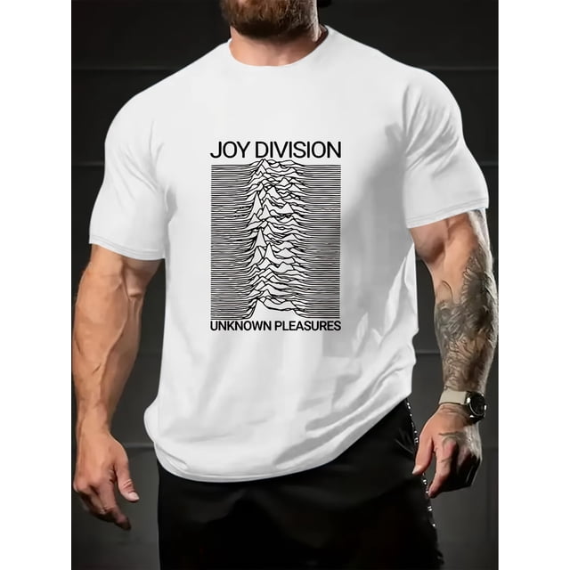 Camiseta gráfica de Joy Division para hombre, 100 % algodón, informal, de cuello redondo y manga corta, tejido de punto ligeramente elástico, ideal para verano y para adultos.