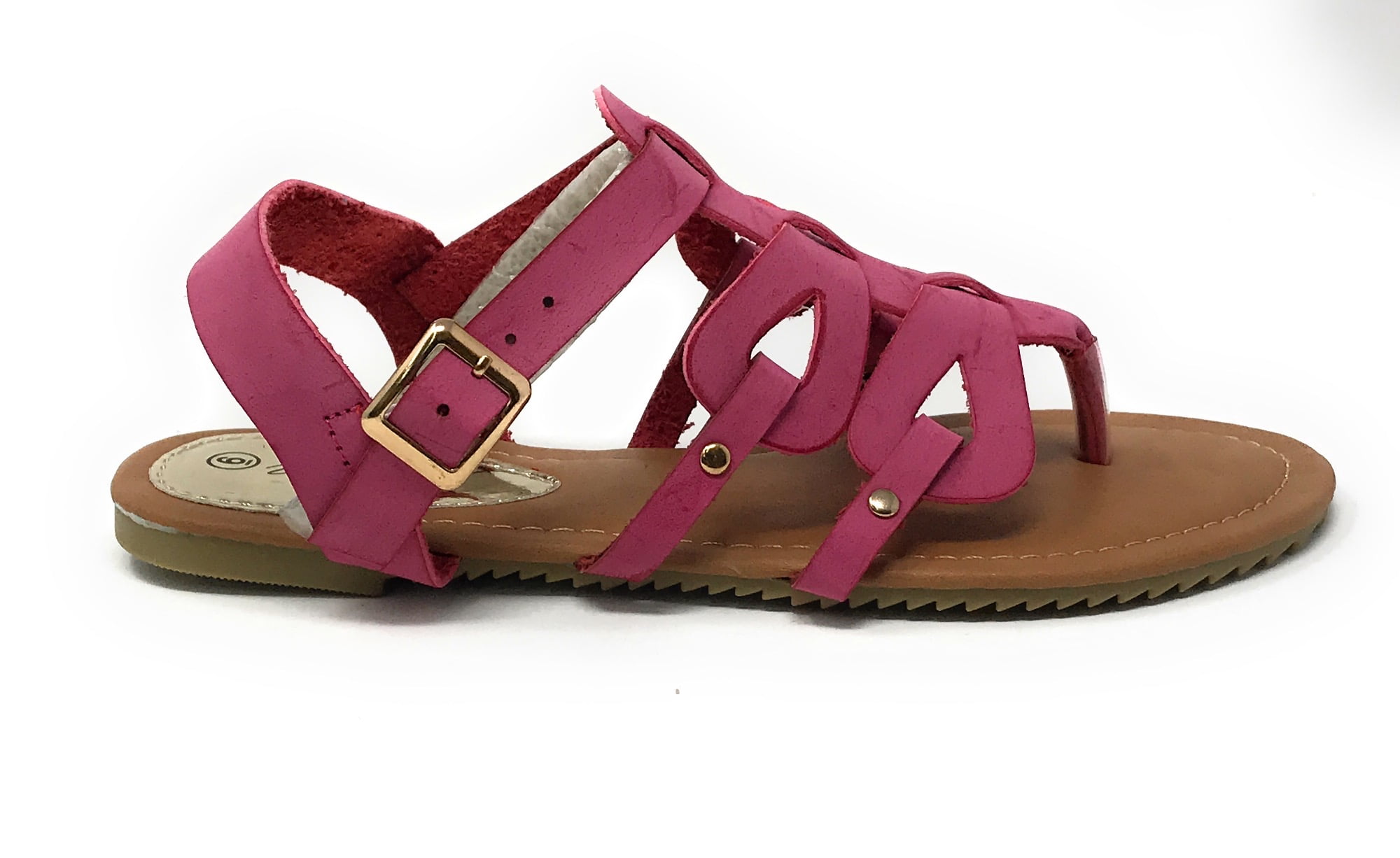 Victoria K Women's Gladiator Style Multi Loops With Double Crossover Sandals