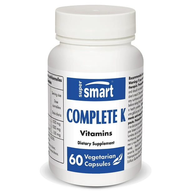 Supersmart Complete K with Vitamin K1, K2 (MK4 + MK7) Bones