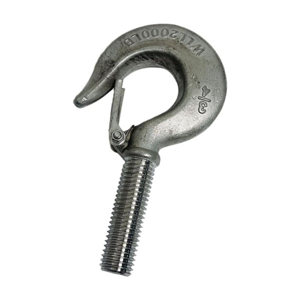 Marine 3/4" Threaded Shank Hook Drop Forged Hook 2000Lb WLL Stainless Steel 4Pcs