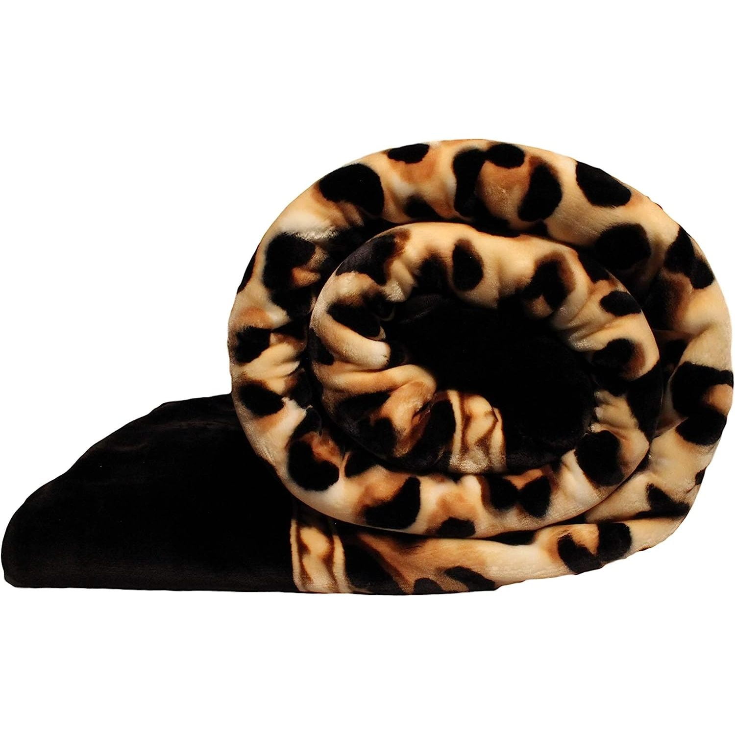 Bilot Queen Flower Leopard Black Korean Mink Blanket