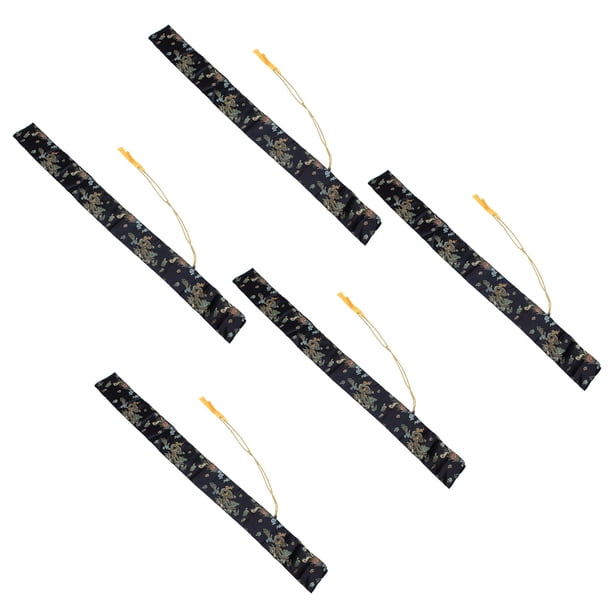 5 Piezas 135cm Dragon Y Phoenix Katana Samurai Sword Bag Tissu Negro