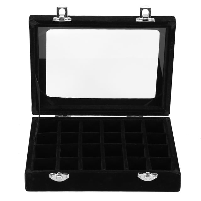 Boîte de Rangement en Strass, Boîte de Rangement pour Ongles 2 Couleurs, pour Ranger une Variété de Bijoux, Décoration d'Ongles