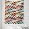 thumbnail image 1 of Chevron Tapestry, Repetitive Ornate Chevron Patterns Filled with Baroque Floral Texture Motifs, Fabric Wall Hanging Decor for Bedroom Living Room Dorm, 5 Sizes, Multicolor, by Ambesonne, 1 of 1