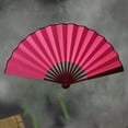 thumbnail image 4 of Dusknt "Elegant Blank Silk Folding Fan Versatile Accessory for Dance Performances and Themed Events A of to Any Occasion"10 Inch Blank Silk Folding Fan Aa, 4 of 5