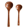 thumbnail image 3 of Farfi Long Handle Wooden Ladle Soup Porridge Spoon Kitchen Cooking Tableware Tool (6x18cm), 3 of 10