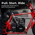 thumbnail image 5 of 99cc 4-Stroke Gas Powered Mini Bike for Teens Ages 13+, Up to 28 MPH, Pull Start, Automatic Clutch, Rear Disc Brake, 145/70-6 Street Tires, 220 lb Capacity, 5 of 8