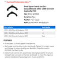 thumbnail image 2 of Front Upper Control Arm Set - Compatible with 2002 - 2006 Chevy Avalanche 2500 2003 2004 2005, 2 of 2