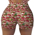 thumbnail image 2 of Fotbe Red Houses Shorts Sin Costuras – Shorts Deportivos de Cintura Alta para Mujer, Elásticos para Gimnasio, Yoga, Running o Ciclismo-Large, 2 of 8