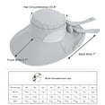 thumbnail image 6 of Womens Sun Hat Packable Neck Cover UPF 50+ Wide Brim Fishing Hat Gray, 6 of 7