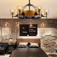 thumbnail image 6 of Kviflon 39.5 Inch Rustic Farmhouse Caged Ceiling Fan with Light, Black Vintage Industrial Chandelier Quiet DC Motor Remote for Dining Room Kitchen, 6 of 6
