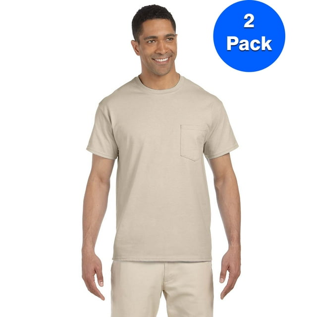 Gildan T-Shirt Ultra Coton pour Hommes avec Poche - G230 (Lot de 2)