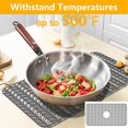 thumbnail image 4 of Silicone Sink Mat Protector 26”×14” Anti-Slip Kitchen Sink Mat Grid Heat-Resistant Heat-Resistant Sink Grid Grate Accessories Sink Drain Center Protecting Mat Liner, 4 of 11