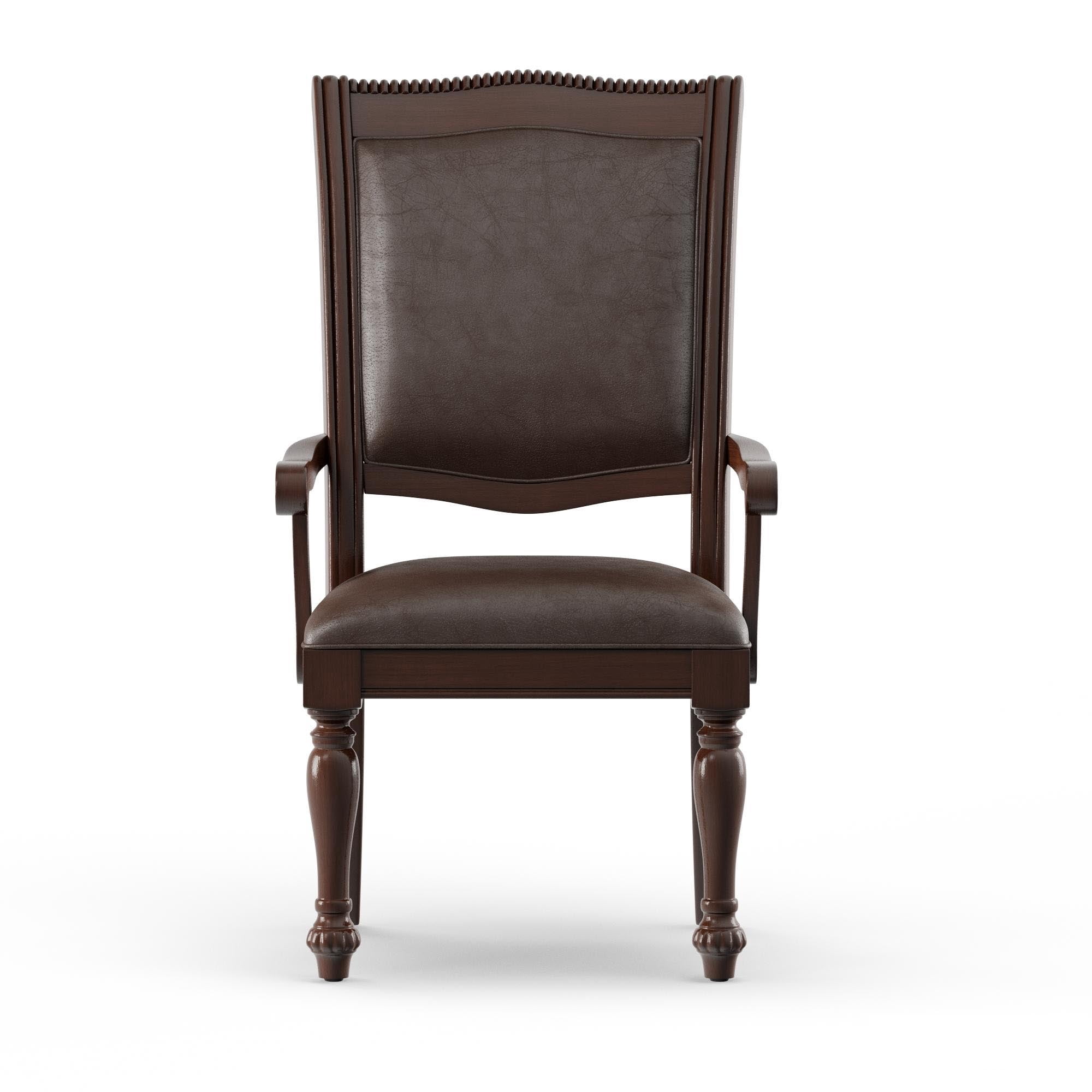 Furniture of America Paxton Padded Dining Arm Chairs - Set of 2, Brown