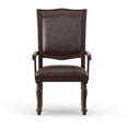 thumbnail image 3 of Furniture of America Paxton Padded Dining Arm Chairs - Set of 2, Brown, 3 of 11