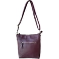 thumbnail image 5 of CCWBAGS Genuine Leather Cross Body Carry Purse, Wine, 5 of 6