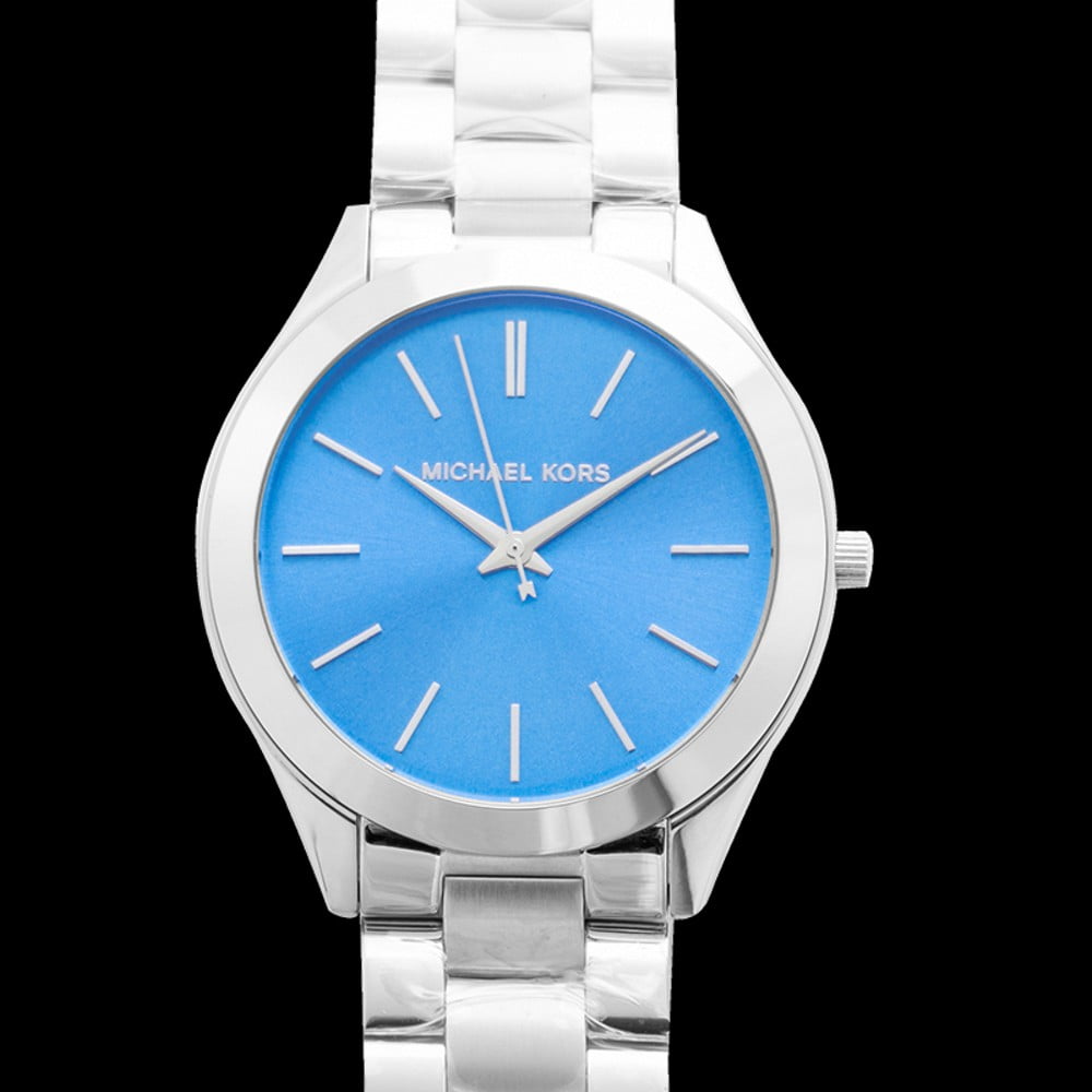 Michael Kors Slim Runway Stainless Steel Watch Blue Silver  MK3292 Michael Kors Women main image 2