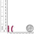 thumbnail image 3 of Gem Stone King 925 Sterling Silver Red Ruby and Hoop Earrings for Women | 3.50 Cttw | Gemstone July Birthstone | Round 4MM, 3 of 4