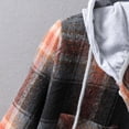 thumbnail image 6 of CHEEREAM Mens Casual Flannel Plaid Hoodies Fall Fashion Button Down Shirts Long Sleeve Cute Lightweight Jacket Coats Army Green M, 6 of 6