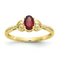 thumbnail image 1 of 10K Yellow Gold Garnet Diamond Ring, 1 of 2
