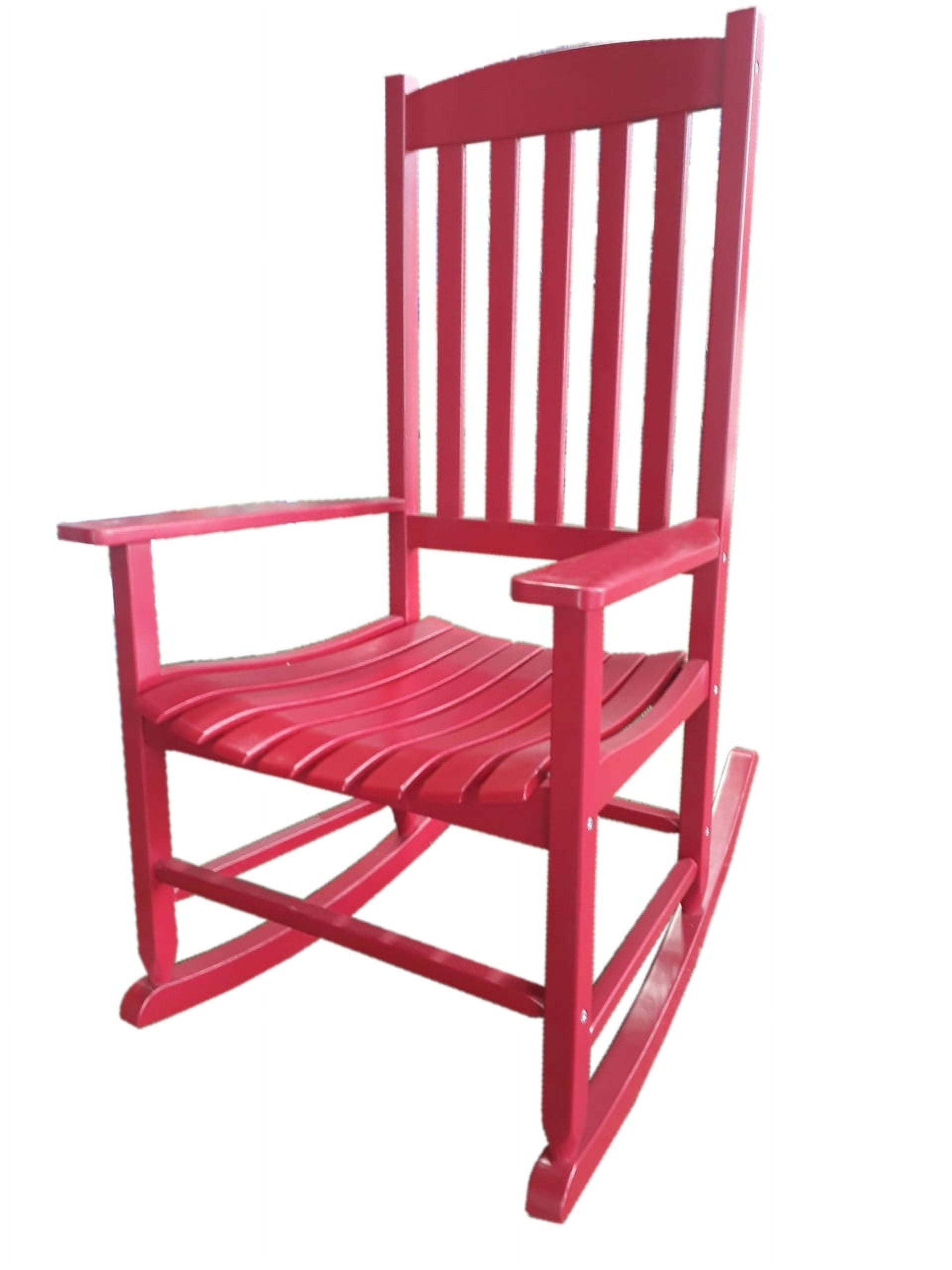 Mainstays Outdoor Wood Porch Rocking Chair, Red