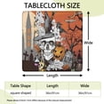 thumbnail image 2 of Spooky Halloween Scene Pattern Square Fitted Tablecloth with Elastic Edge,Square Table Cover,Washable Elastic Table Cover for Home Kitchen Party Decor 36"x36", 2 of 6