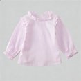 thumbnail image 2 of Girls Lace Blouse Girl Shirt Floral Embroidery Ruffle Sleeve Top Toddler Girls Cute Casual Tunic Tee Clothes, 2 of 8