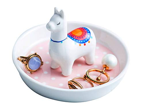Unicorn Porcelain Plate Ring Plate Holder Bracelets Earrings Small Jewelry Rack 