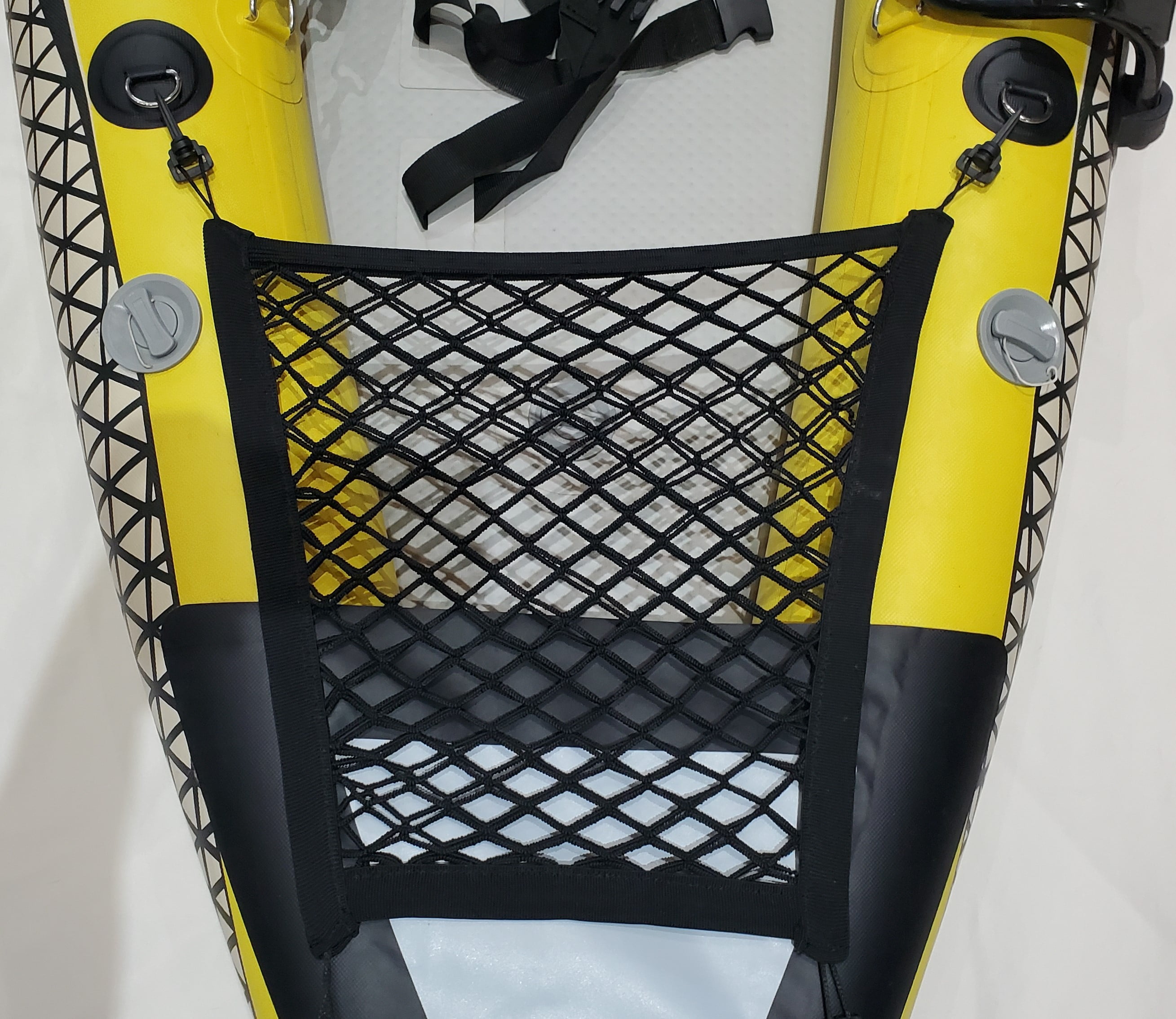 Waimea Bay Rigid Inflatables Amped Inflatable Kayak | 12.8 Ft Giant Inflatable Portable Two-Seater Kayak Includes Paddles, Aluminum Oars, Hand Pump and Detachable Fin | Blow Up Heavy Duty Kayaks