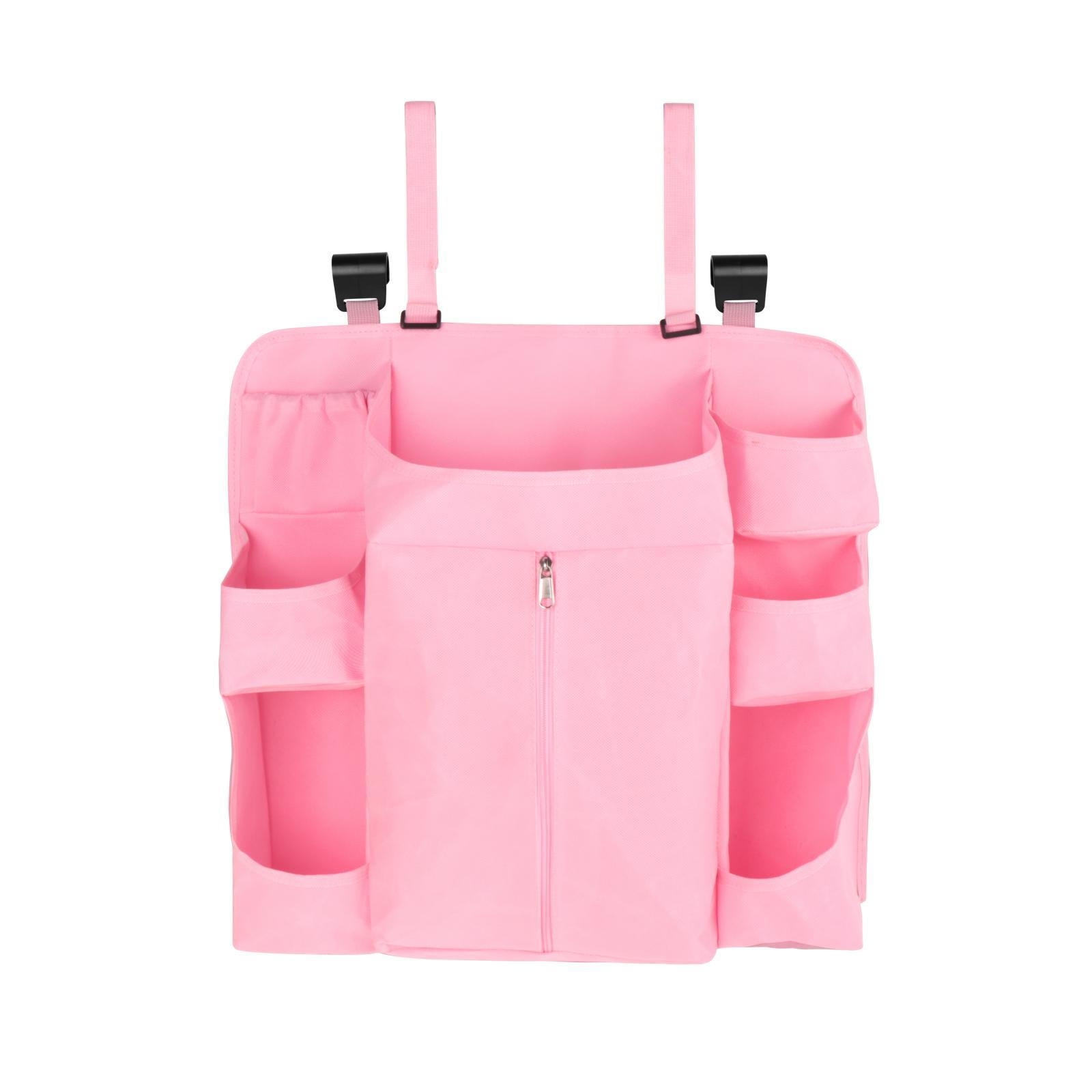 LeeQinersw Hanging Diaper Organizer Portable Nursery Organizer for Newborn Bedroom Baby Pink